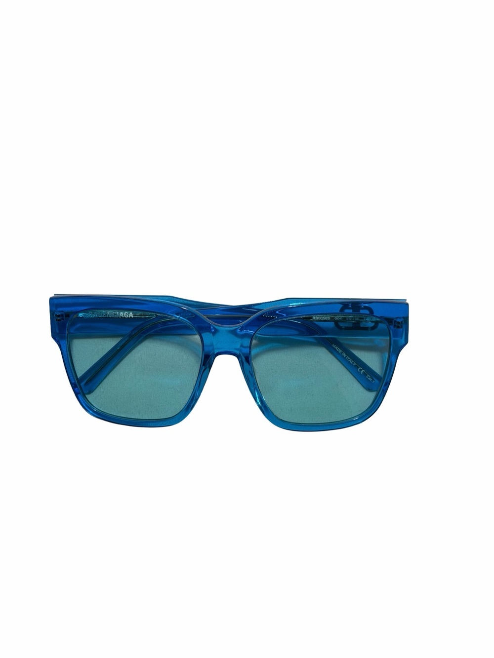 BALENCIAGA SUNGLASSES
Translucent Blue Square Sunglasses